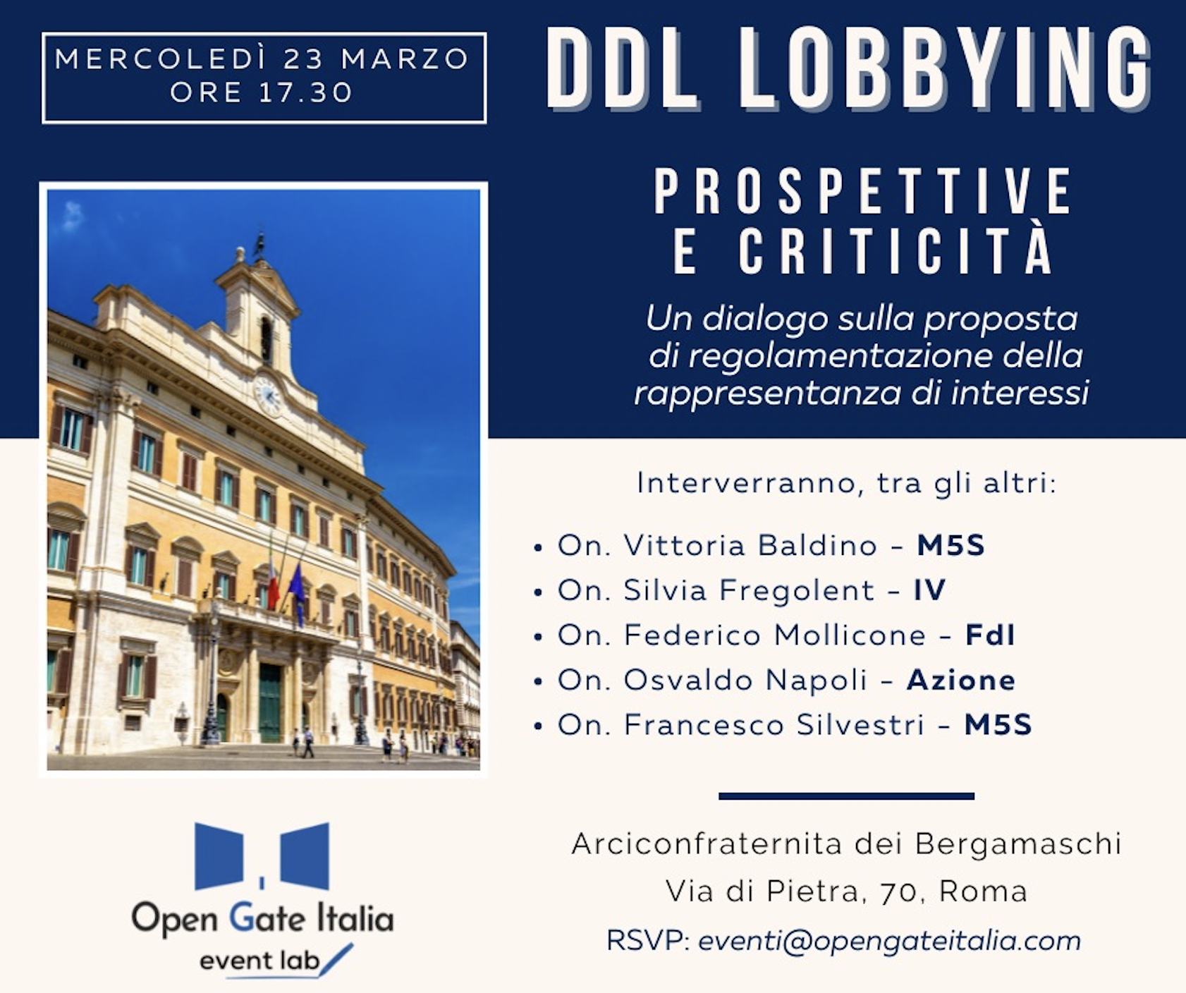 DDL Lobbying, prospettive e criticit&agrave;: un dialogo sulla proposta di regolamentazione della rappresentanza di interessi